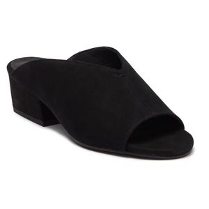 Eileen Fisher Katniss Peep Toe Bock Heel Mule
